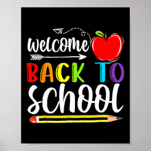 Poster De Volta À Escola No Primeiro Dia De Professores