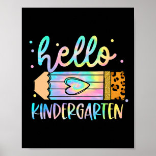 Poster De Volta À Escola Olá Jardim De Infância Leopard T