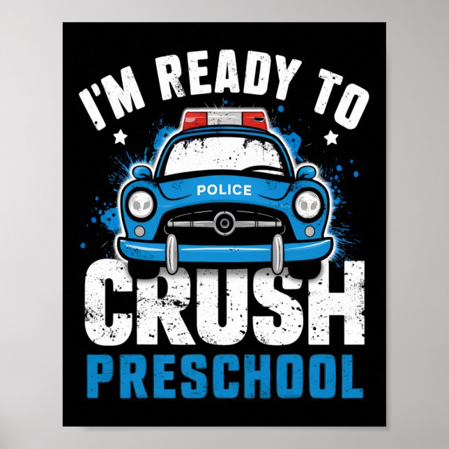 Poster De Volta à Escola Primeiro Dia do Pré-Escolar Carr (Frente)
