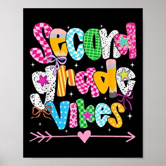 Poster De Volta À Escola Professora De Groovy De Segundo  (Frente)