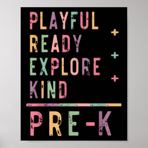 Poster De Volta à Escola Retro Divertido Pronto Explorar