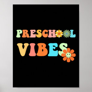 Poster De Volta À Pré-Escola Víbias Primeiro Dia Da Escol