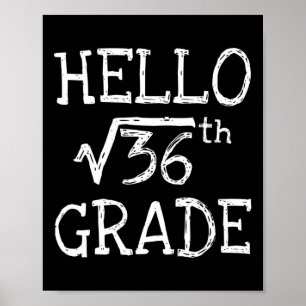 Poster De Volta À Raiz Quadrada Da 6 Da Escola De 36 Ki M