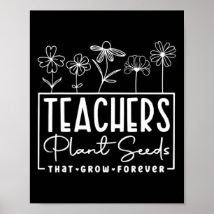Poster De Volta Aos Professores Escolares Plantam Semente