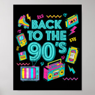 Poster De Volta Para Os Anos 90 Retro Vintage Nostalgia P