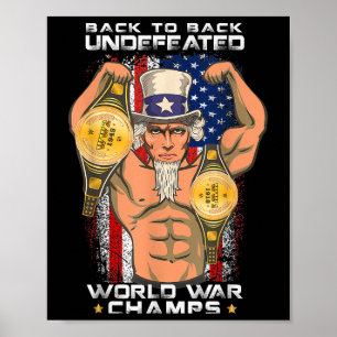 Poster De Volta Para Trás A Inderrotados Campeões Da Guer