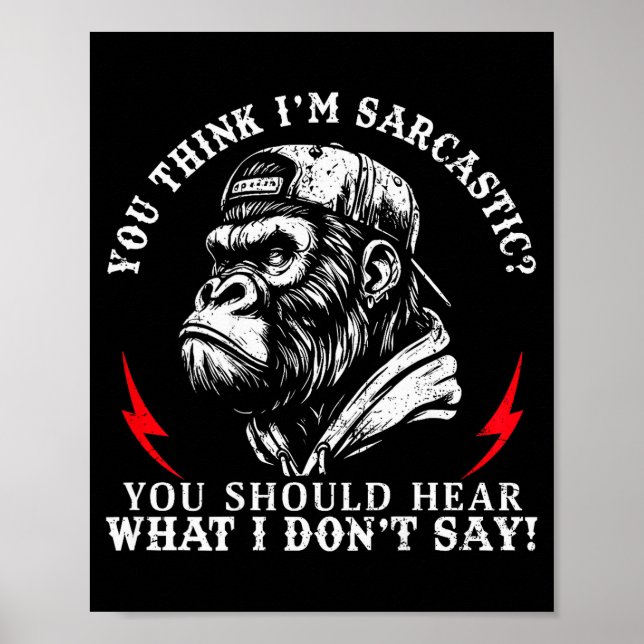 Poster (de volta) Você Acha que Sou Sarcástica Você Deve  (Frente)