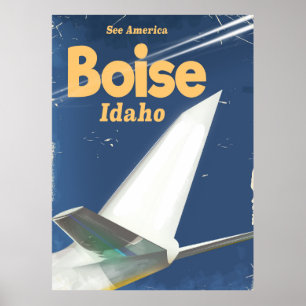 Poster de voo Boise Idaho