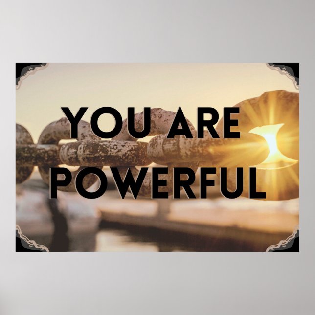 poster de Wall Art Inspiracional "Poderoso" (Frente)