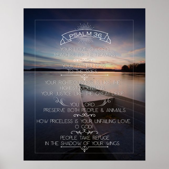 Poster de Wall Art Psalm 36 de 16 x 20", Inspiraci (Frente)