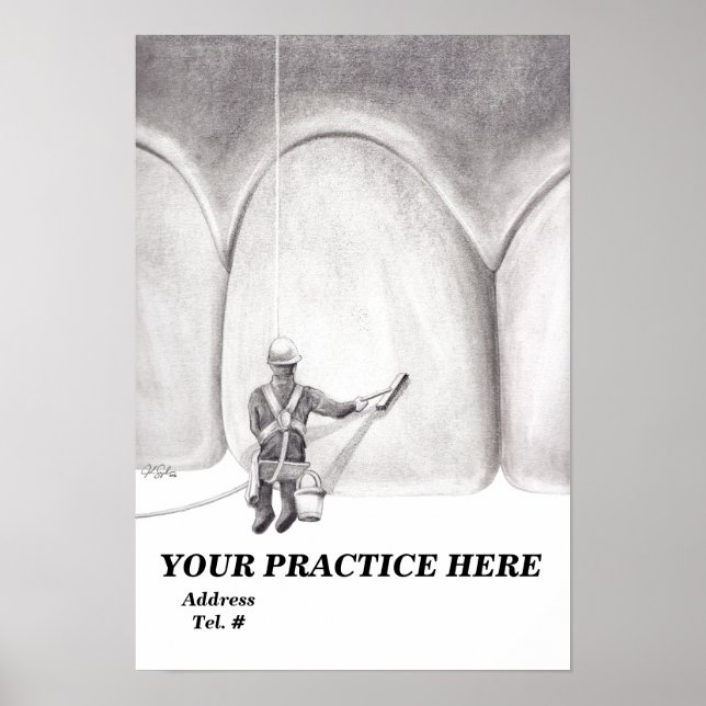 Poster de Washer do dente [modelo personalizado] (Frente)