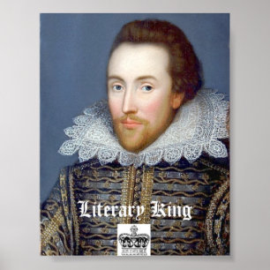Poster de William Shakespeare do estilo do vintage