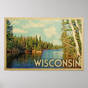 Poster de Wisconsin - impressão das viagens