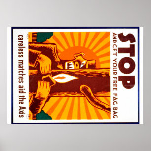 Poster de WPA da prevenção de incêndio floresta