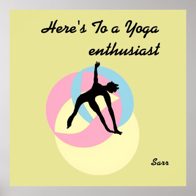 Poster de Yoga Inspirador e Consciente (Frente)