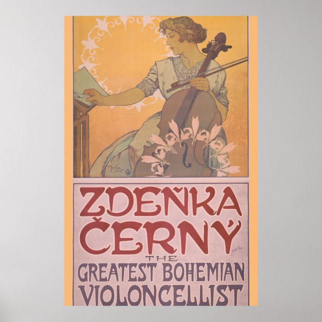 Poster de Zdenka Cerny por Alphonse Mucha (Frente)
