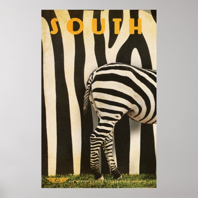 Poster de Zebra Retro-Afro-Montanha - Parte 1 (Frente)