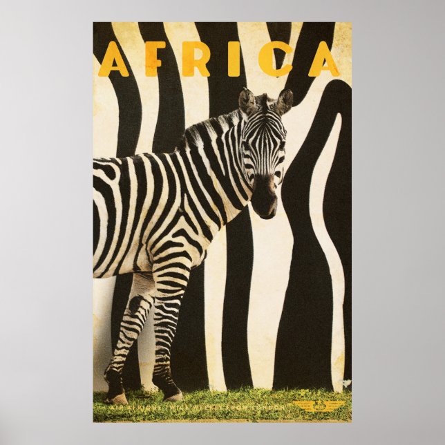 Poster de Zebra Retro-Afro-Montanha - Parte 2 (Frente)