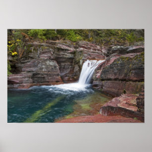 Poster Deadwood Falls no Reynolds Creek no outono em