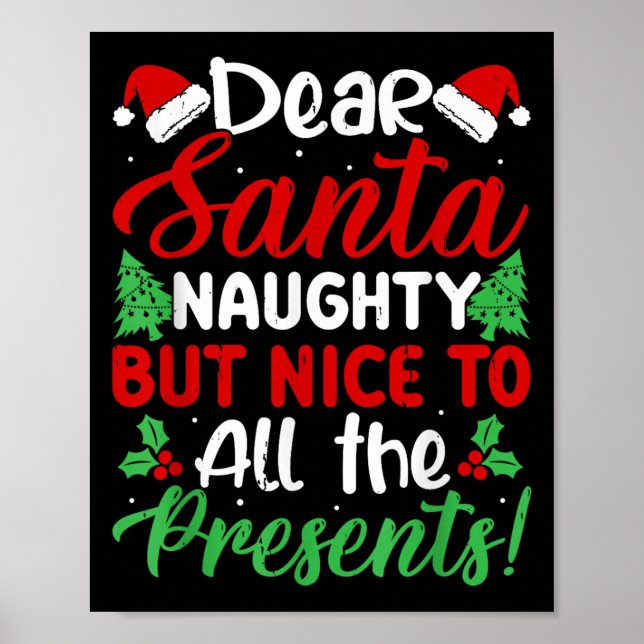 Poster Dear Santa Naughty But Nice To All The !  (Frente)