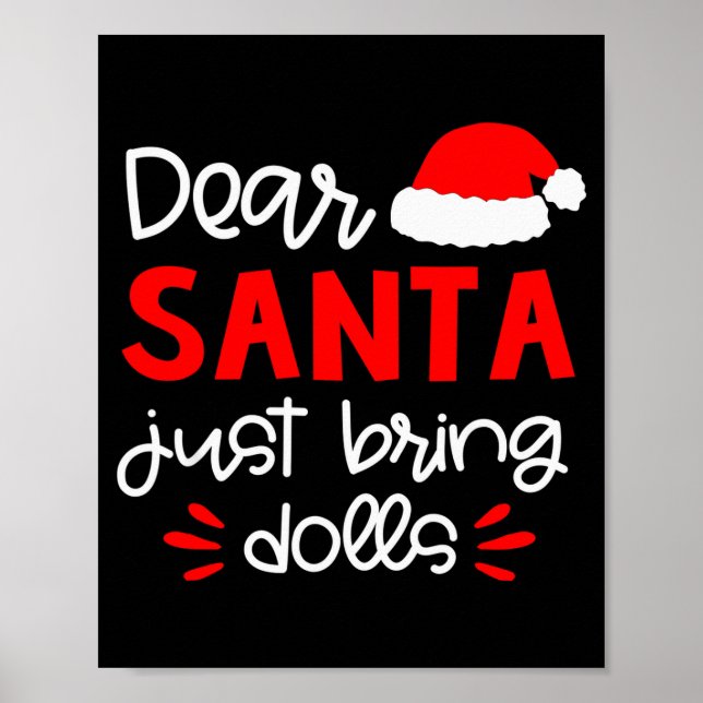 Poster Dear Santa Shirt Funny Matching Family Christmas P (Frente)