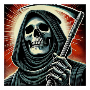 Pôster death character illustration