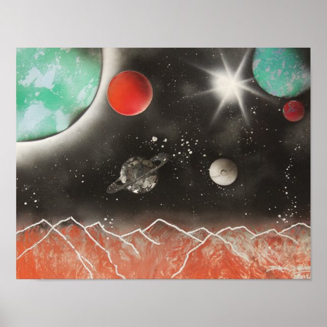 Pôster "Death Star" / Artista: Ben Anders (Frente)