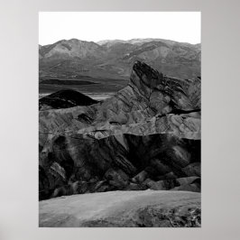 Poster Death Valley Zabriskie Point Black White Photo