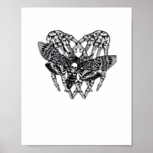 Poster Deathshead Moth Classic - Coração da Mão do Esquel