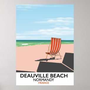 Poster Deauville Beach france seaside poster.