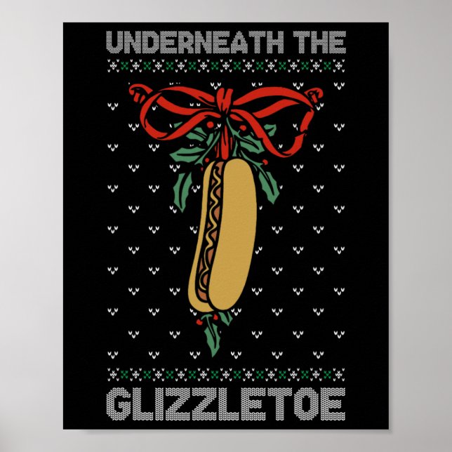 Poster Debaixo do Glizzletoe Natal Divertido  (Frente)