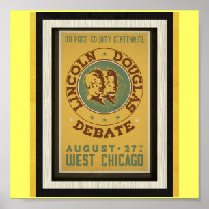 Poster Debate de Poster-WPA Chicago-Lincoln Douglas