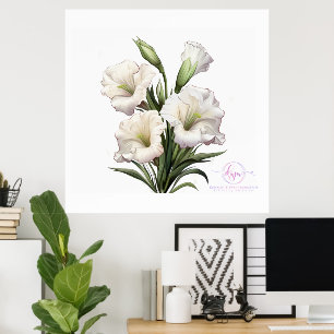 POSTER DEBORAH STEWART MINISTRIES-WHITE LILY