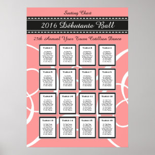 Poster Debutante Ball / Sweet XVI Seating Chart