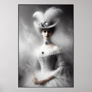 Poster Debutante Vitoriana em Elegância Branca