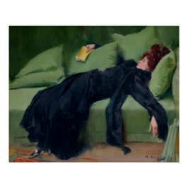 Pôster Decadent young woman. After the dance