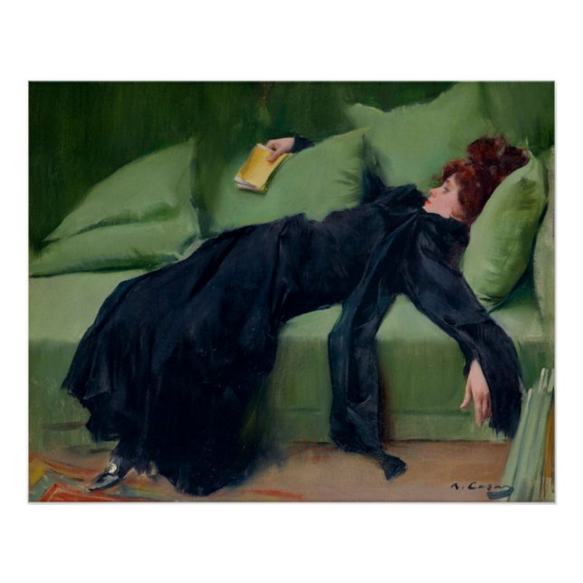 Pôster Decadent young woman. After the dance (Frente)