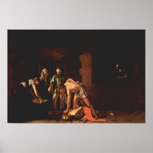 Pôster Decapitação de Caravaggio-The de John The Baptis