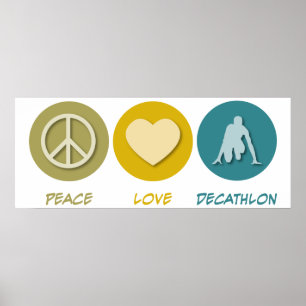 Pôster Decathlon do amor da paz