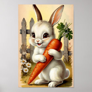 Poster Decência da Páscoa do Primavera do coelho da