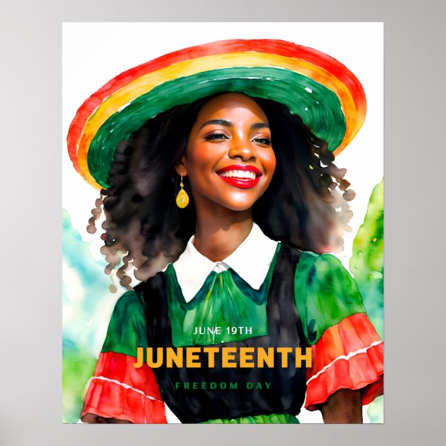 Poster Décima-Junta Bonito Mulher Negra (Frente)