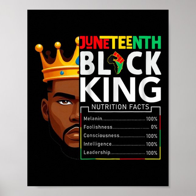 Poster Décima Junta de Black King Nutritional Facts Orgul (Frente)