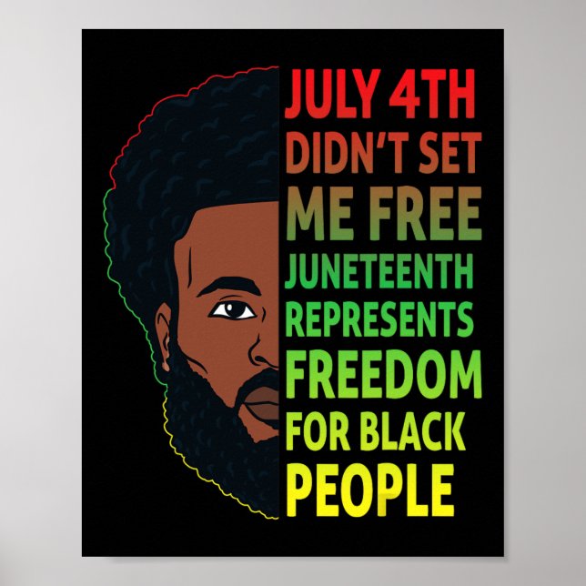 Poster Décima Negra Rei Africano Liberdade Homens (Frente)