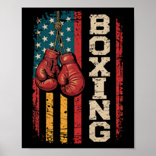 Poster Décima Sétima Bandeira Americana Boxing 19 De Junh