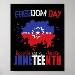 Poster Décima Sétima Celebração Liberdade Vermelho Branco