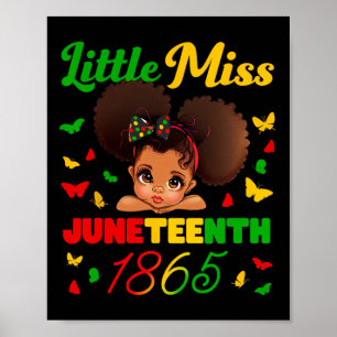 Poster Décima Sétima Celebrando 1865 Meninas Negras Cute