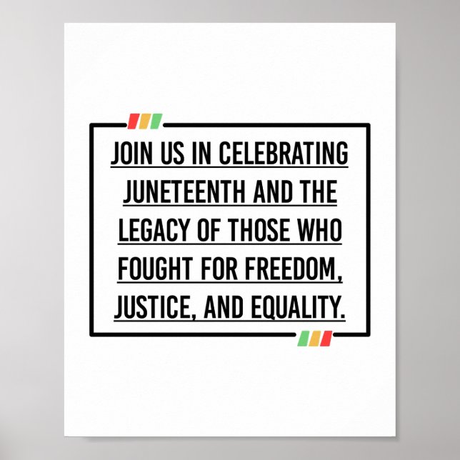 Poster Décima Sétima Citações, Liberdade da Afro-American (Frente)