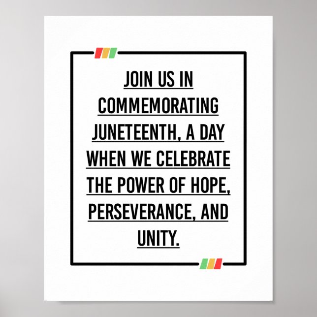 Poster Décima Sétima Citações, Liberdade da Afro-American (Frente)