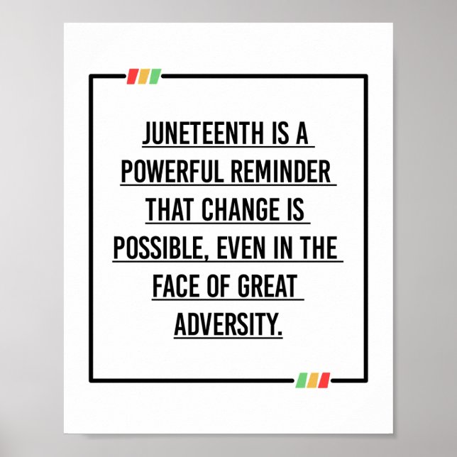 Poster Décima Sétima Citações, Liberdade da Afro-American (Frente)