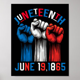 Poster Décima Sétima Cores de Bandeira Vermelha Azul 19 d